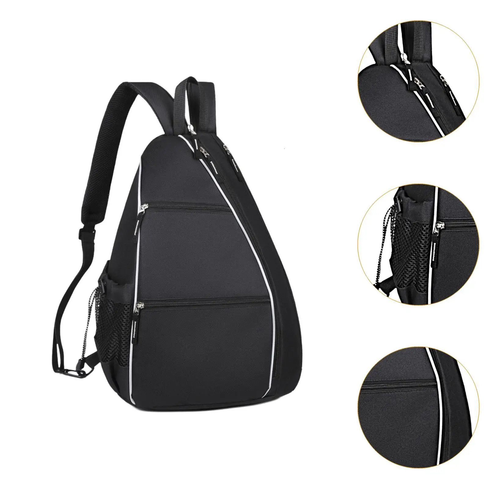 Pickleball Bag Tennis Crossbody Backpack for Women Men Adjustable Strap Gift Zipper Closure Large Badminton Pickleball Backpack 250117