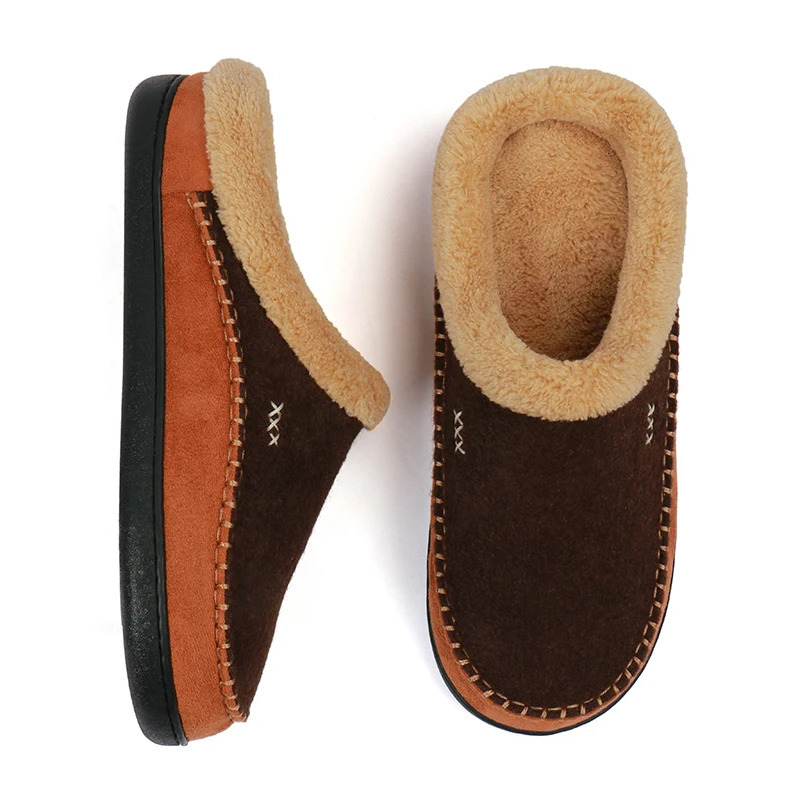 Winter Men Cotton Slippers Bathroom Plush Shoes Male Warm Australia Style Male Home Soft Slippers Indoor Man Solid Adult Pantufa250114