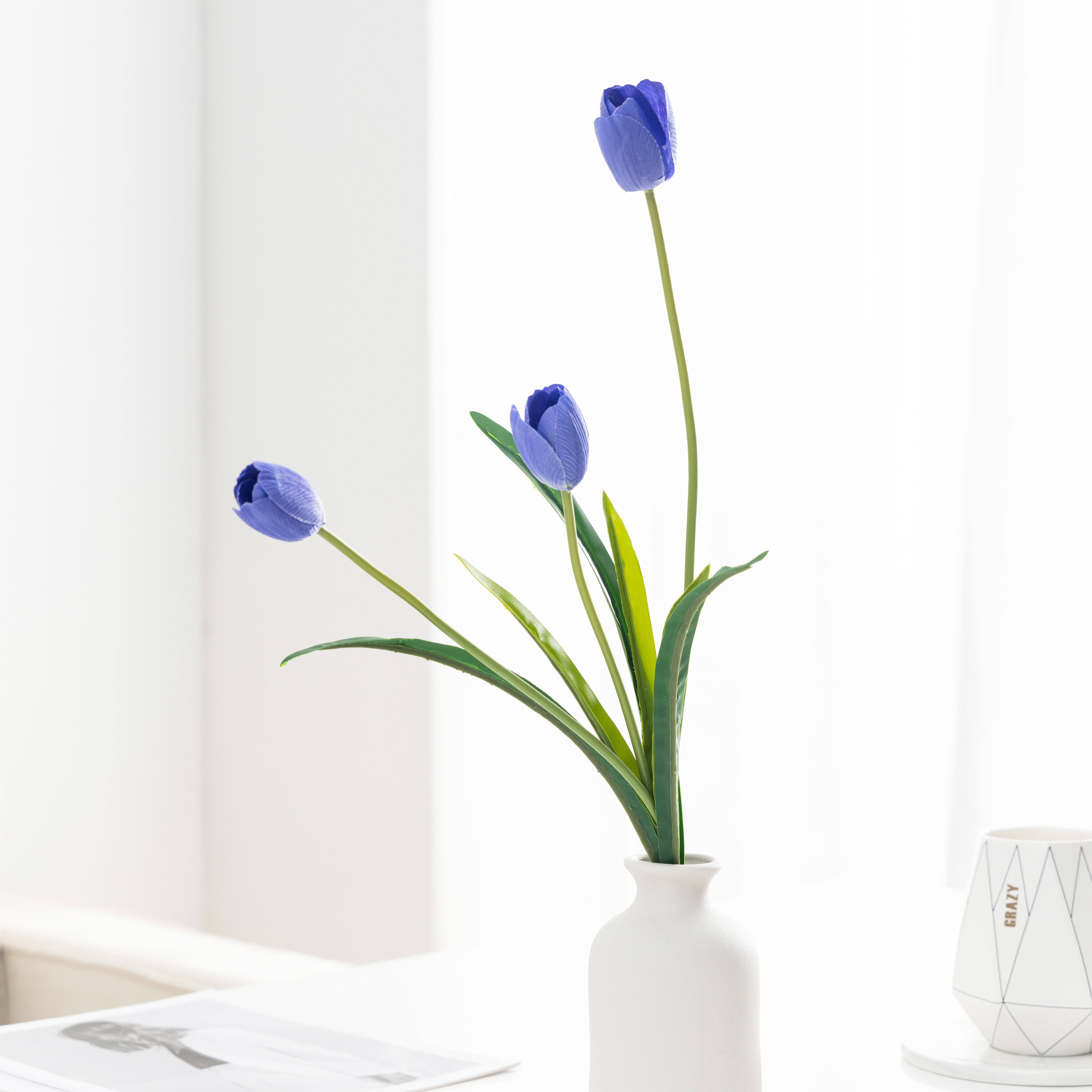 Hundred flowers state 3 tulips simulation flowers fake flowers decorative simulation greenery floral living room table background ornaments