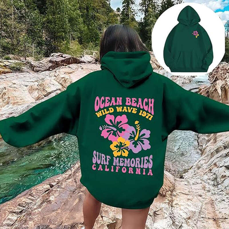 New European women's To Live for the Hope of it All off shoulder sleeve threaded hoodie