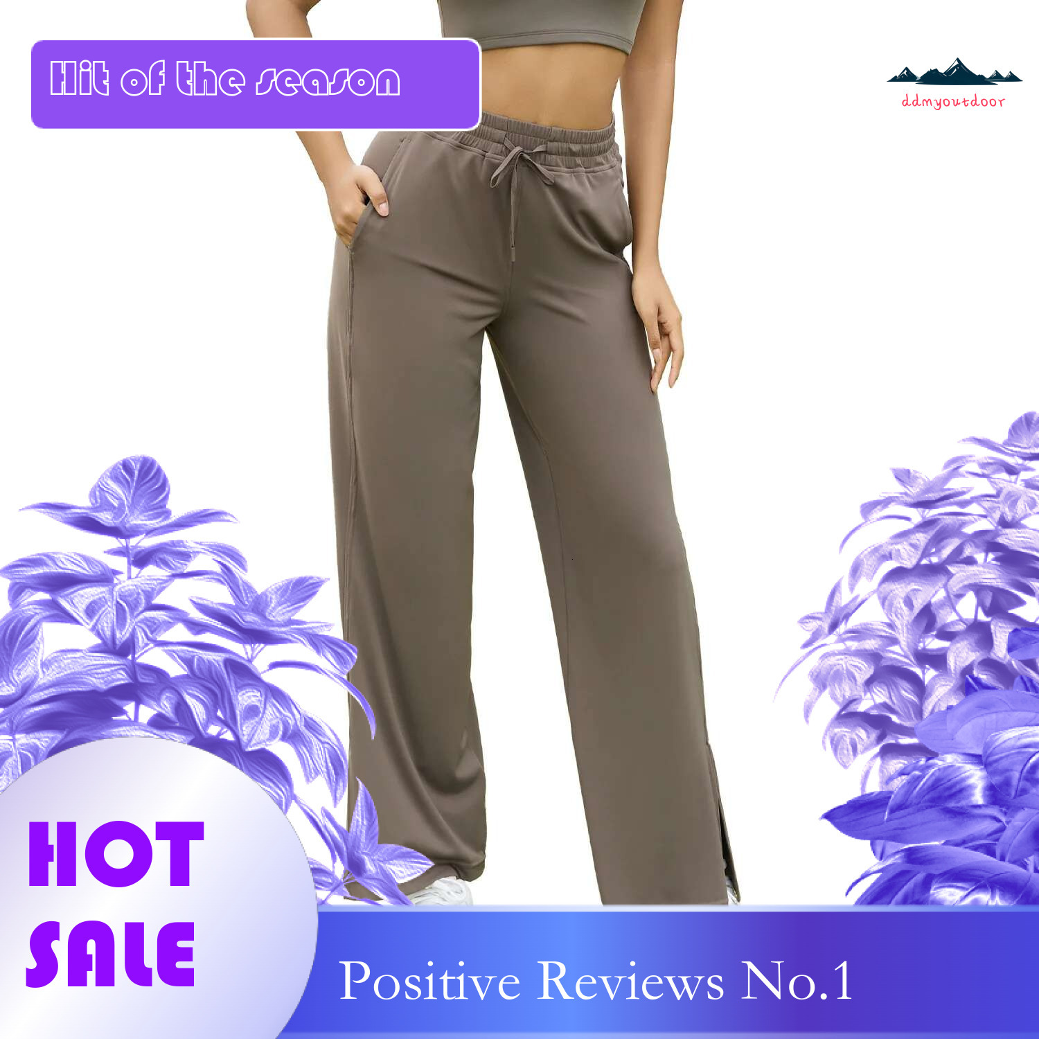Ddmyoutdoor China Domestic Mermaid Curve Loose Drawstring Women S Split With Pocket Sports Yoga Summer Fiess Pants Women Pants