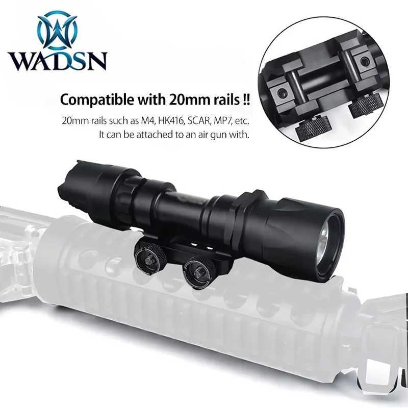 Tactical Metal Surefir M95 Powerful Strobe SF Flashlight Fit 20mm Rail Airsoft QD Quick Release Base Hunting Weapon Gun LightW241227