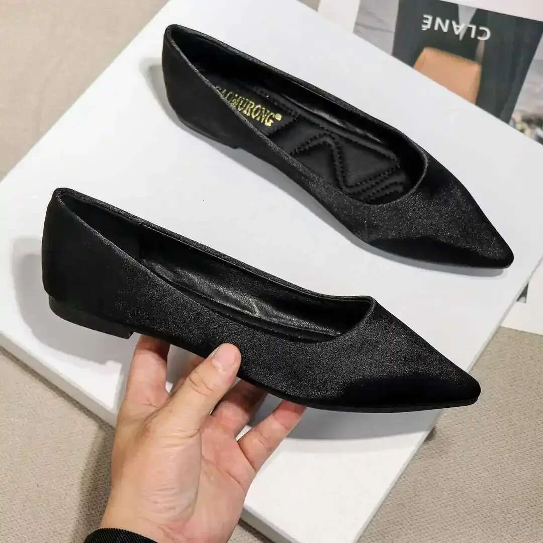 Shoes For Women Office Non Slip Low Heel Elegant Woman Flats On Promotion Brand Chic Summer 2024 Hot Trendy Price