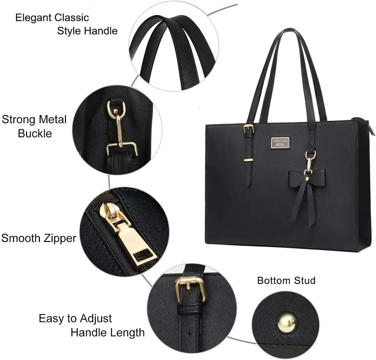 Women Laptop Tote PU Leather Shoulder Bag for book Air Pro 15 16 inch A2941 M3 A2991 Waterproof Notebook Carrying Case