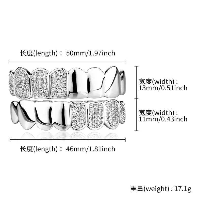 Mix Style Grillz Top Bootom Dental Mouth Teeth Caps Cosplay Party Rapper Hip Hop Jewelry TG053XJ250114