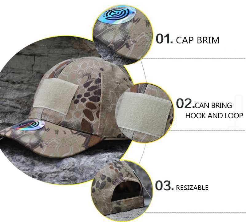 Hiking s Outdoor Hunting Tactical Adjustab Sport Snap Stripe s Camouflage Hat Camo Hat UnisexXJ250116