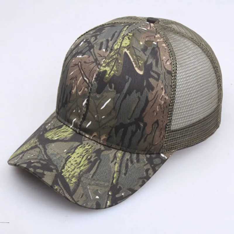 Camo Baseball Hats Mesh Summer Hat Camouflage Tactical Hat isure Tactical Baseball Unisex Camo Hat Trucker Outdoor HatXJ250116