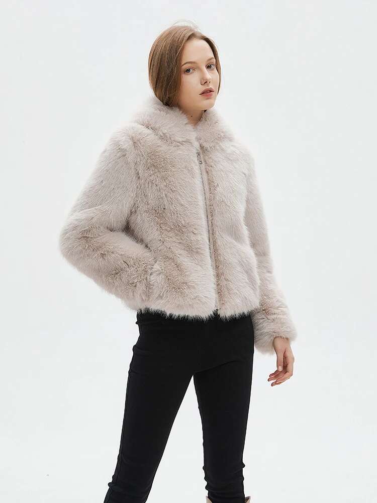 ZADORIN Fluffy Warm Hooded Coat Women Clothing White Faux Fur Jacket Womens Jackets Winter 2024