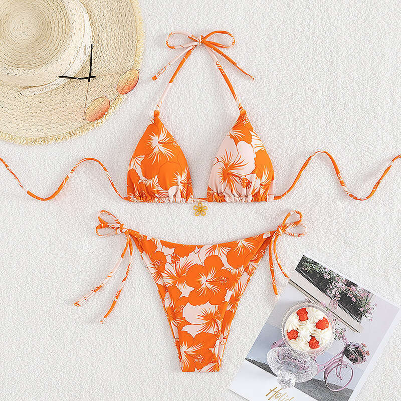 2025 New Bikini Women's Slimming, Flesh Covering, Casual Floral, Durable, High Elasticity Vacation Style Split Swimsuit Trajes De Bano New Arriva