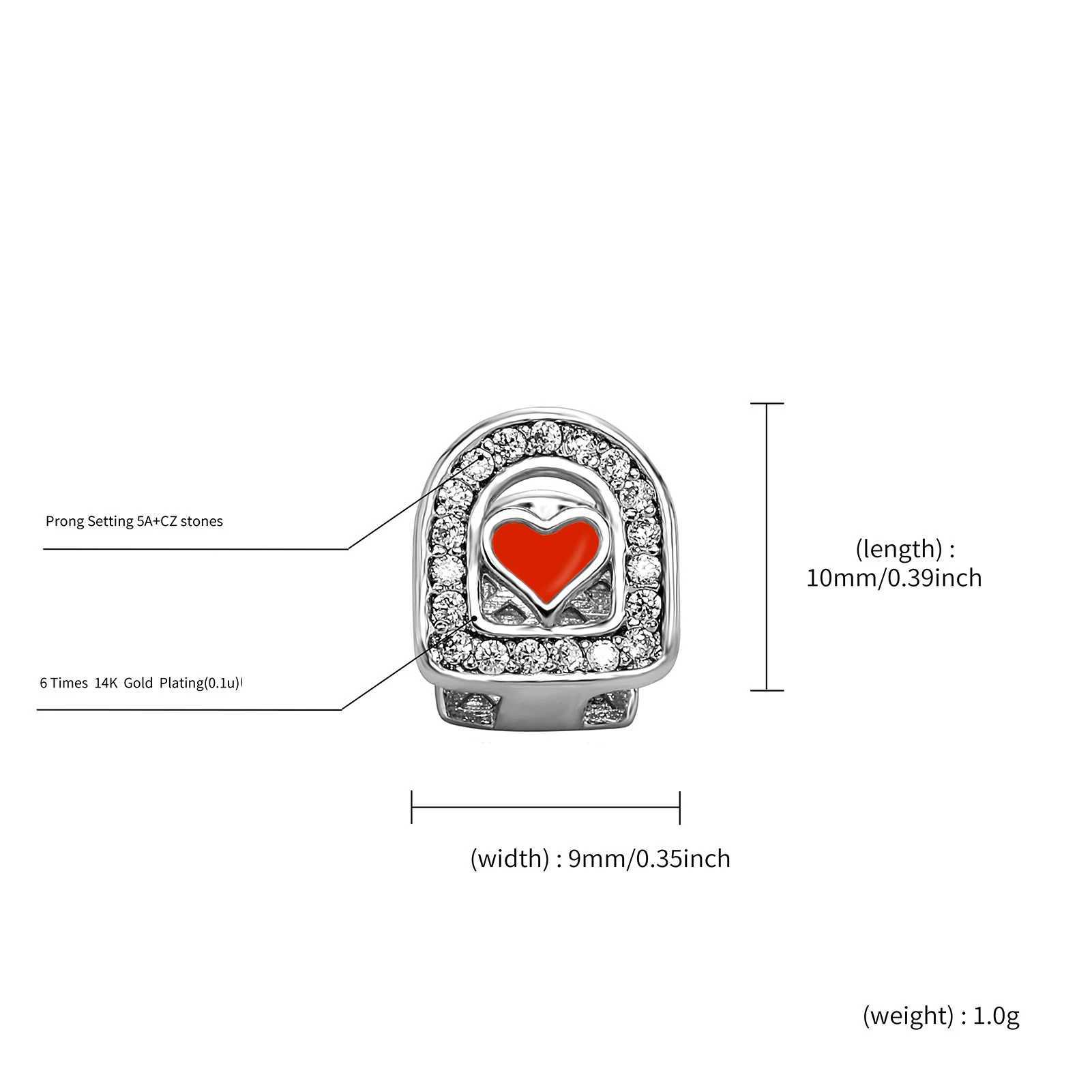 Hip Hop Heart Teeth Grillz Unisex Top Bottom Mouth Gold Silver Color Teeth Grills Tooth Caps Removable Dental Fashion JewelryXJ250114