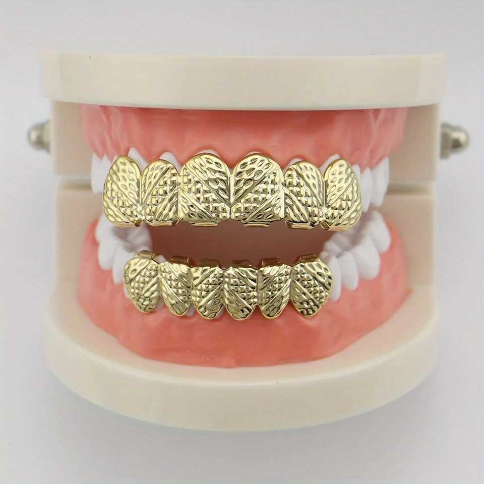 Hip-hop teeth gold-plated concave convex twill retainer Easter Halloween costume ball teeth jewelryXJ250114