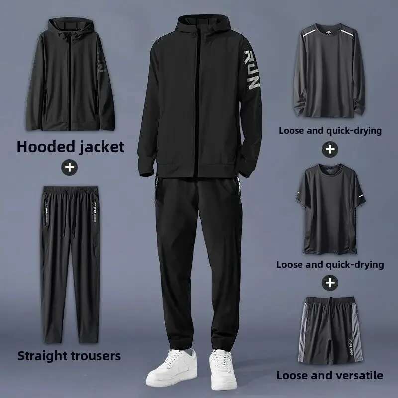 Ddmyoutdoor China Domestic Men S Spring Autumn Running Fiess Suit Loose Fit Quick Dry Clothes Morning Runs Ideal For Outdoor Training Gym Workouts