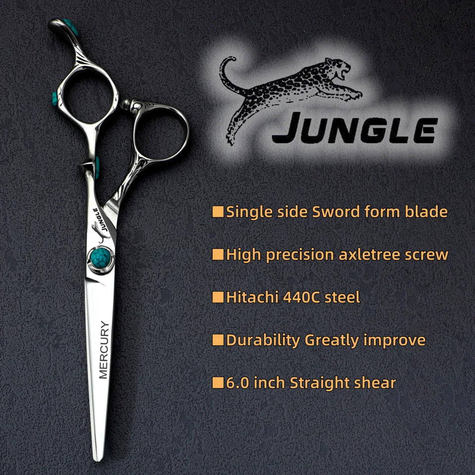 JAGUProfessional Hairdressing Scissors Thinning Shears 440C SteelSalon HighEnd Hair Cutting Tools set of 55 to 70 Inches 250108