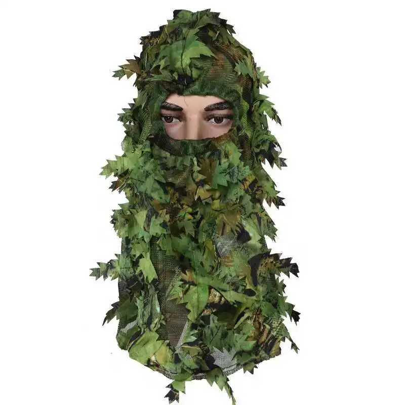 Tactical Camouflage Hunting afy 3D Face Mask Hood Outdoor Fishing gear Camo Hat Ghillie Suits AccoriesXJ250116