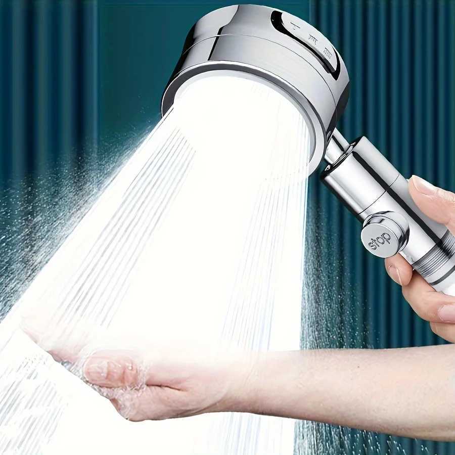 Bathroom Shower Heads 1PC 3-level Adjustable Shower Head With Filter Wall-mounted Painted Surface Rain Shower Settings Halloween Christmas Decora H250
