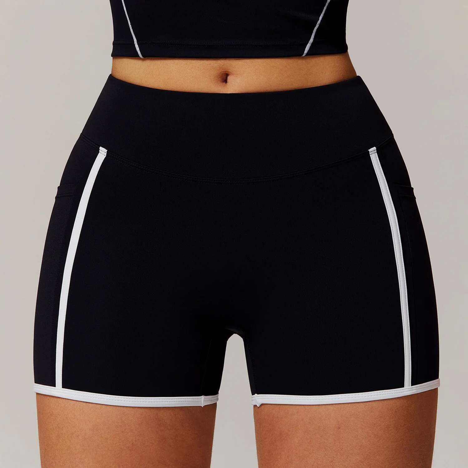 Ddmyoutdoor China Domestic Mermaid Curve Naked Yoga High Wrapped Abdomen Plastic Waist Sports Pants Fiess Outer Wear Shorts For Women