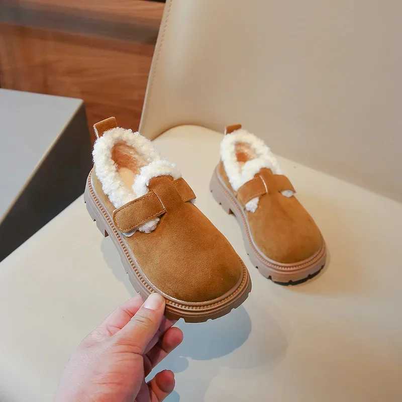 Children Cotton Shoes Warm Winter Shoes for Girls Thick Bottom Kids Fashion Plush Shoes Non-slip Toddlers Causal Flats VersatileXJ250118