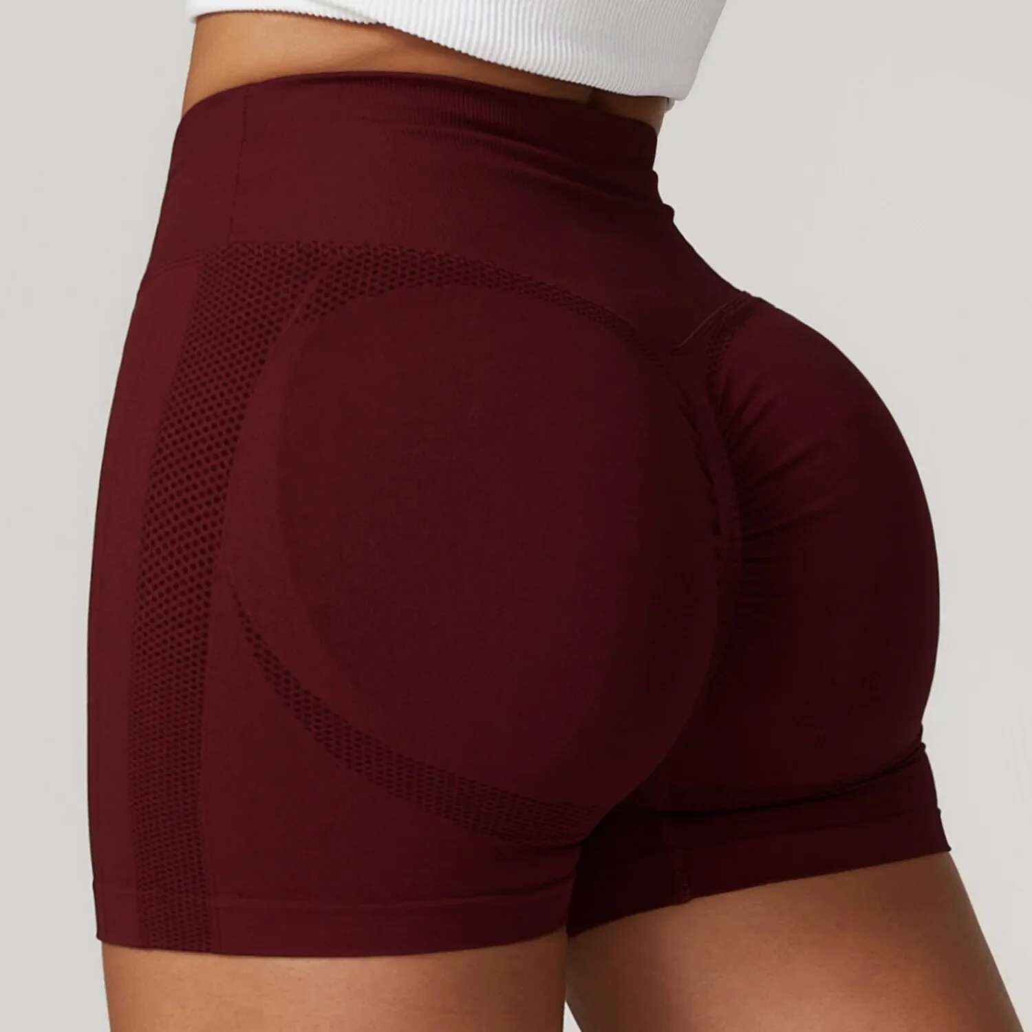 Ddmyoutdoor China Domestic Mermaid Curve Peach Seamless Tight Yoga Outer Wear Running High Waist Sports Fiess Shorts Hip Lifting