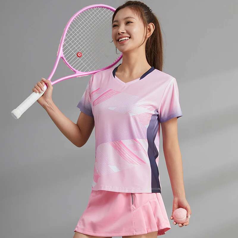 Ddmyoutdoor China Domestic Badminton Shirt Women New Sportswear Quick Dry Breathable Table Tennis D Clothes Team Game Short Sleeve Woman Sports Unifor