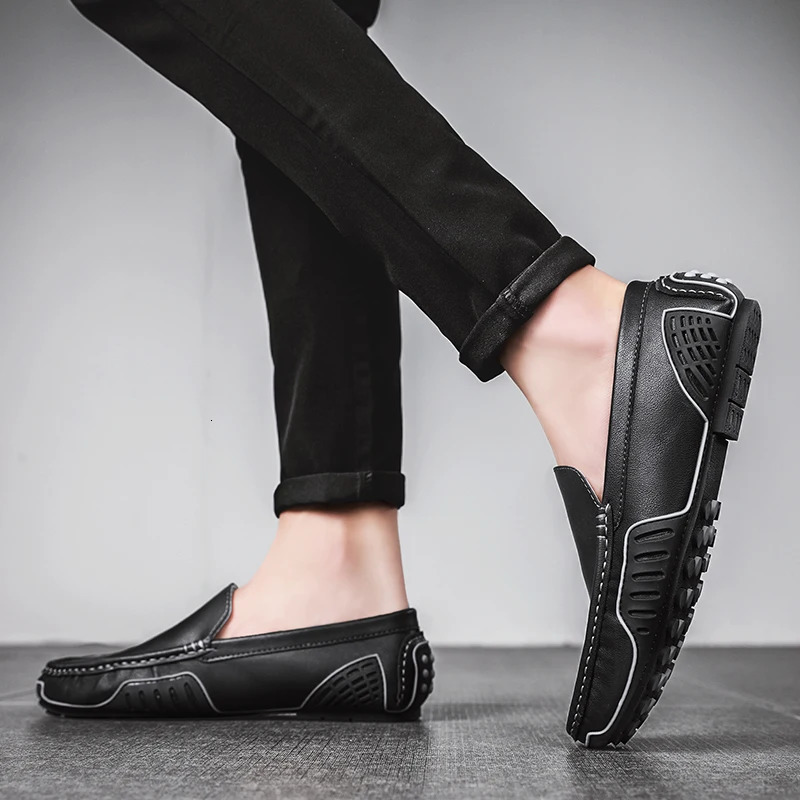 Genuine Leather Men Loafers Driving Casual Shoes Formal Moccasins Italian Comfy Slip on Boat Shoes Mens Shoes 250113