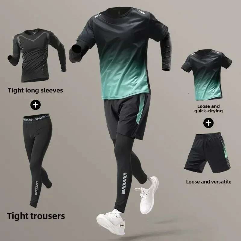 Men's Running Fiess Long Sleeve Quick-Dry Clothes For Morning Runs Training Professional Suitable Mens Sweatsuits Set