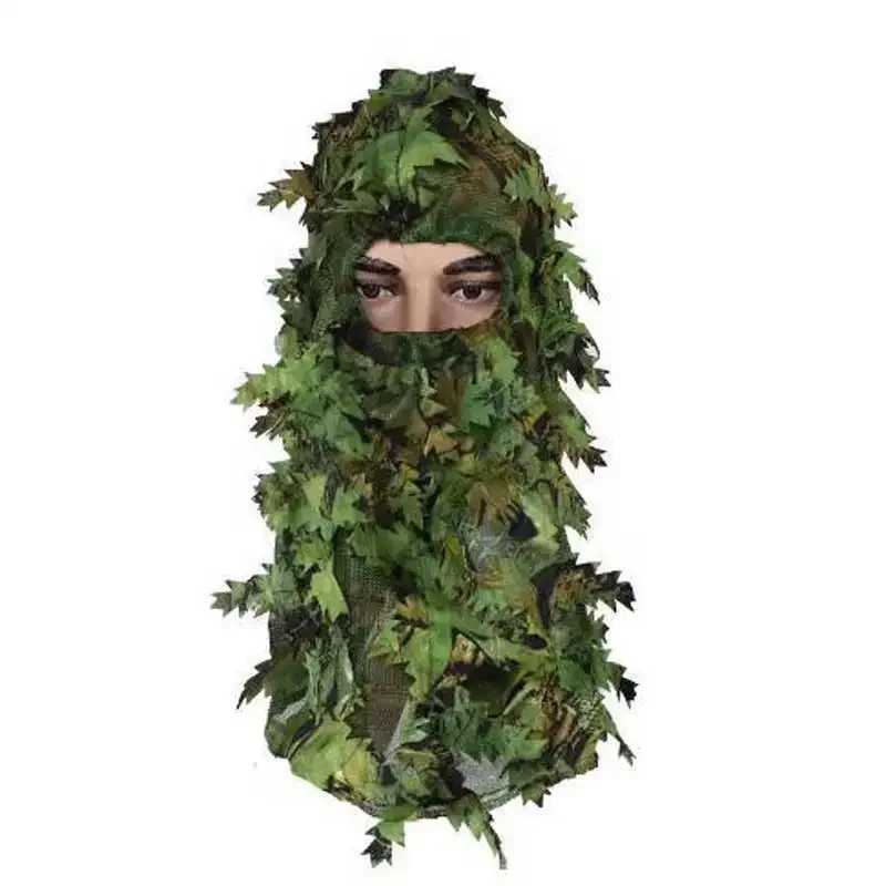 3D af Camouflage Face Mask Hunting Hood Ma Tactical Camouflage Hat Turkey Camo Hunter Ghillie Suits Airsoft AccoriesXJ250116