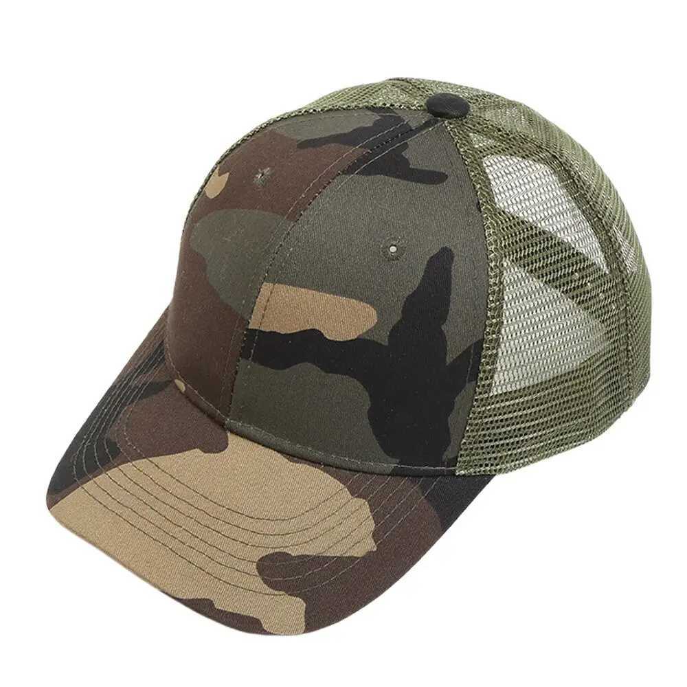 Tactical Army Green Trucker Hat Mens Camo Jung Mesh Cool Baseball AdjustabXJ250116