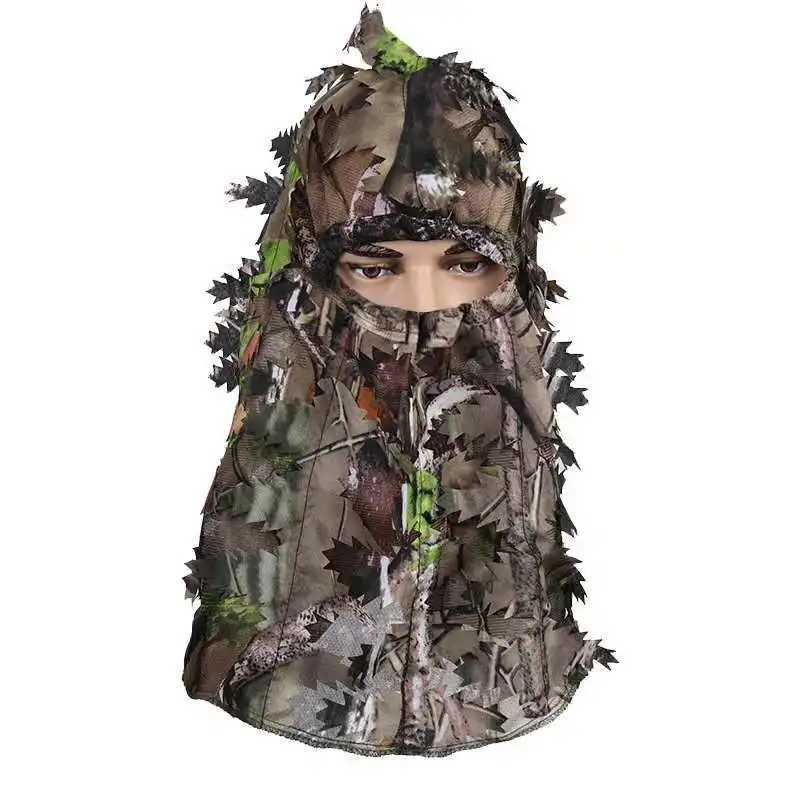 Tactical Camouflage Hunting afy 3D Face Mask Hood Outdoor Fishing gear Camo Hat Ghillie Suits AccoriesXJ250116