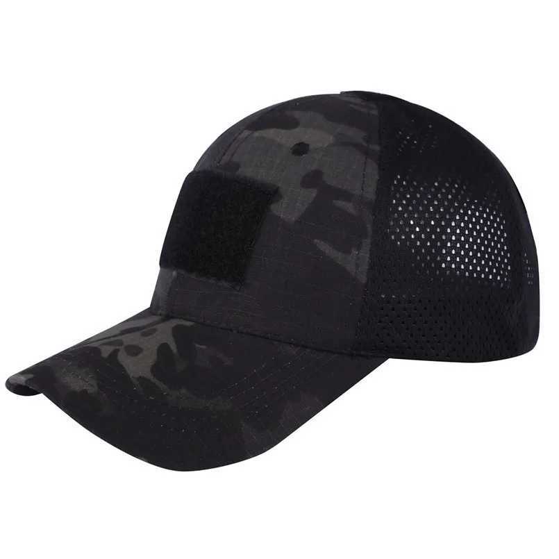 Man Mesh Baseball Military Tactical Camo Breathab Sun Protection Snap Combat Army Adjustab Hat Adult CasualXJ250116