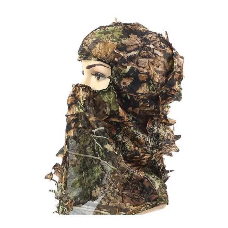 3D Bionic af clava Hunting Hat Breathab Ghillie Suit s Jung Camo Face Mask Paintball Airsoft Paintball Fishing HatXJ250116