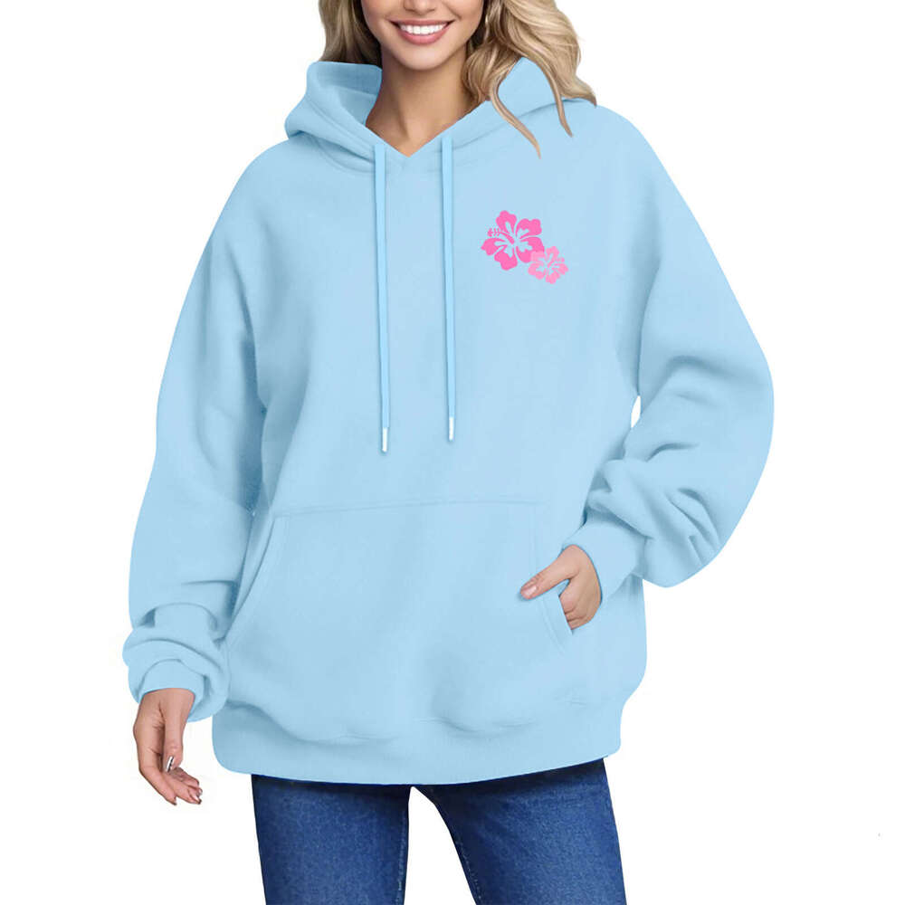 European size new XS-5XL autumn and winter loose print hoodie sweatshirt jacket