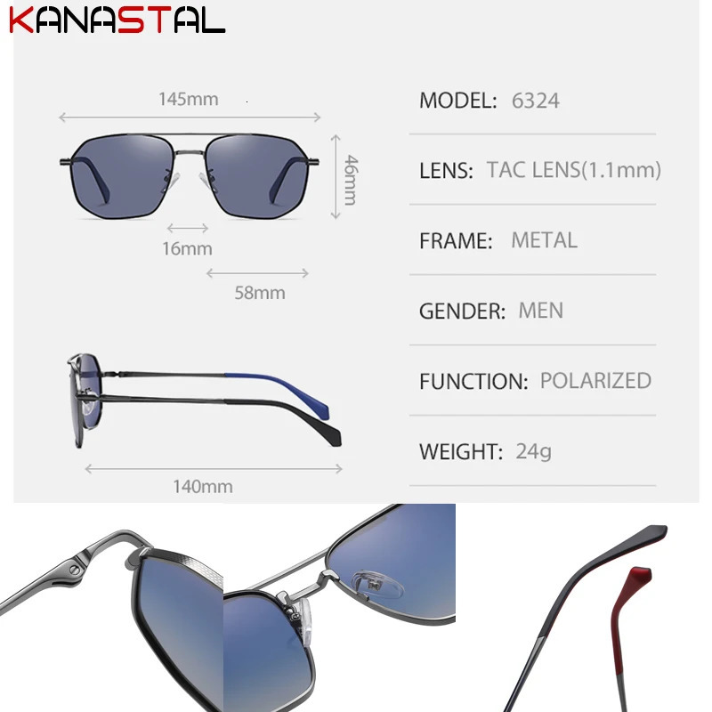 Women Anti UV Sunglasses Men Polarized Sun Glasses Metal Eyeglasses Frame Driving Camping Beach Travel Shade Eyewear 250109