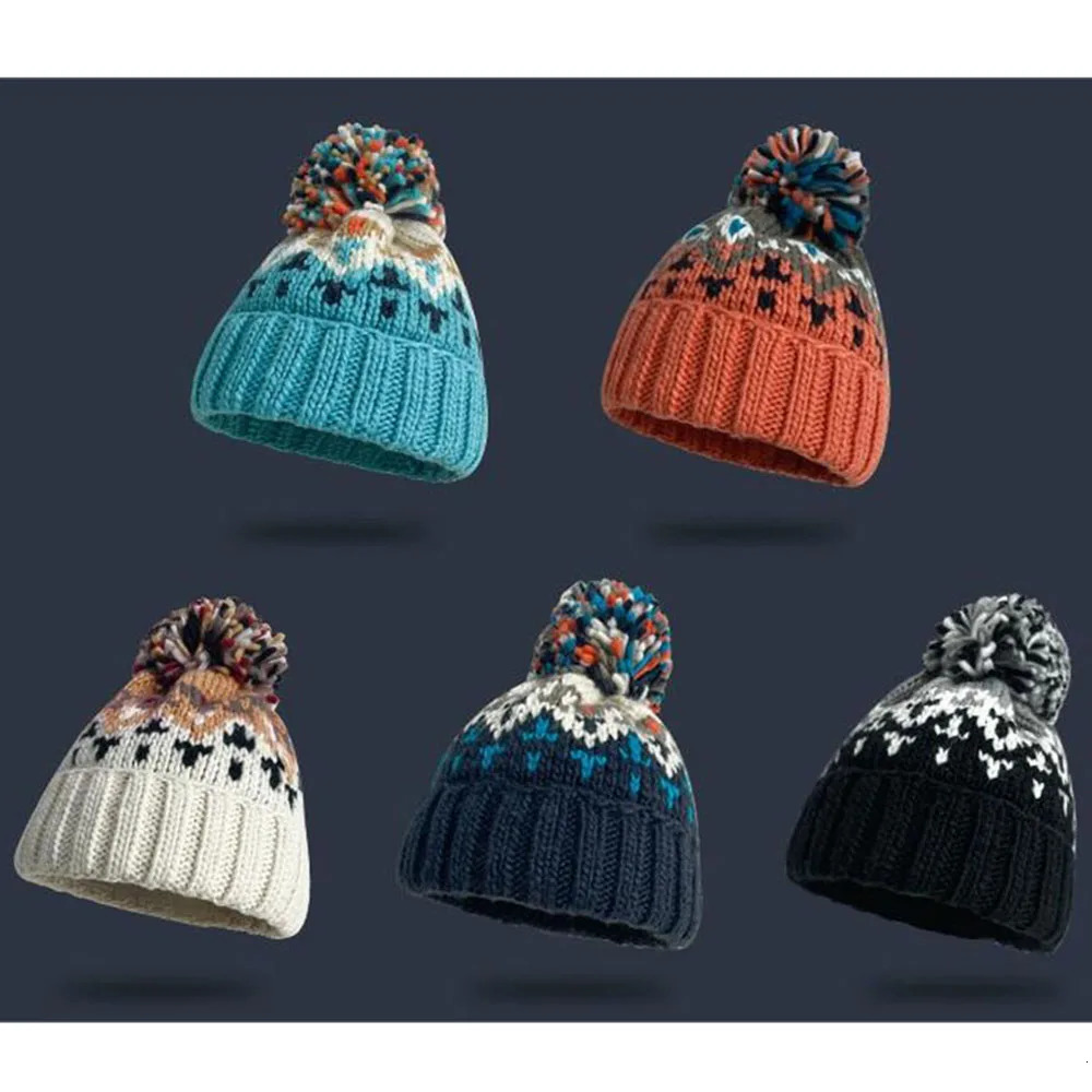 skiing Cashmere Woman Winter Hat Autumn Beanies With Pompom Warm Wool Skullies Wholesales acrylic beanies winter hat for woman 250118