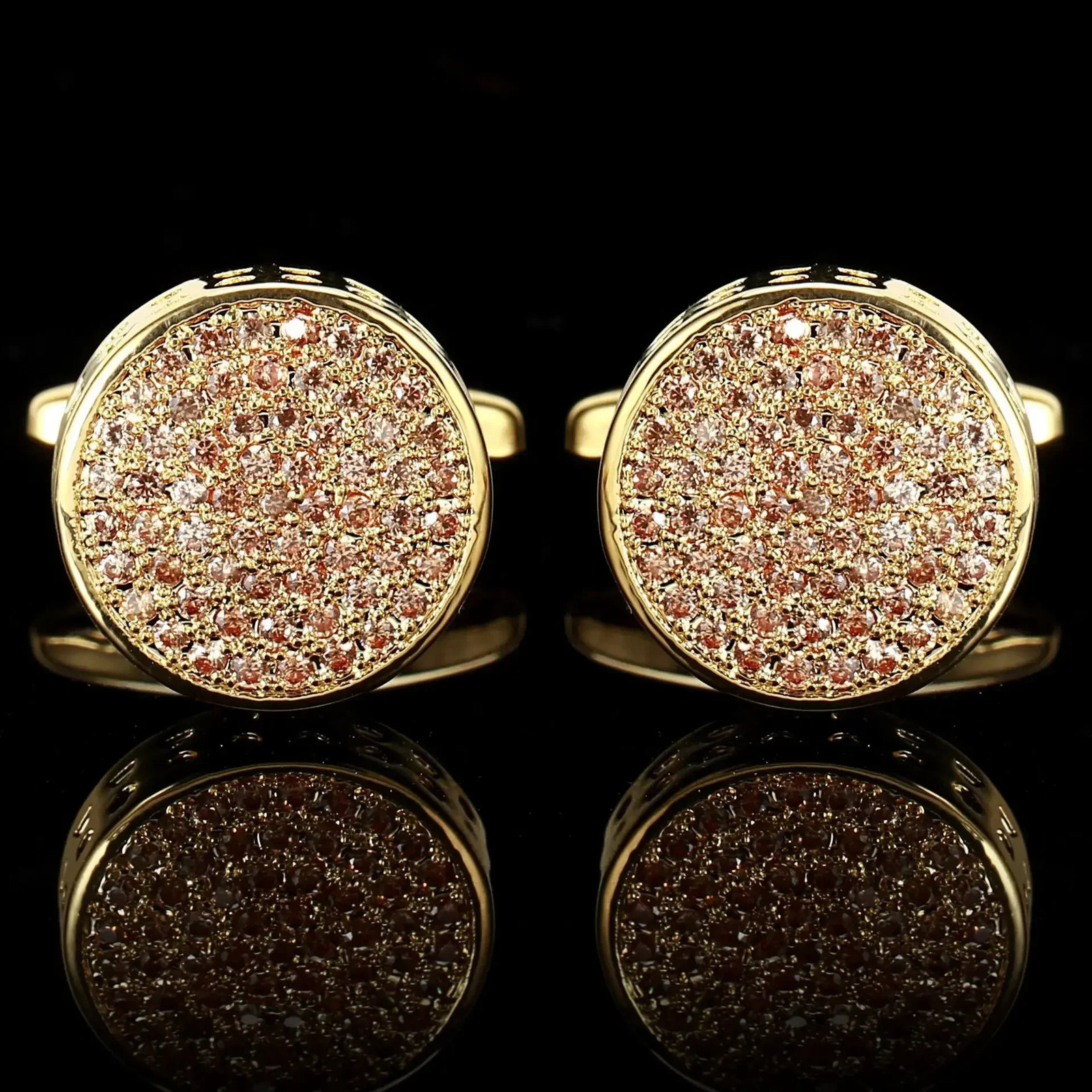 High end zircon cufflinks mens fashionable business banquet shirt buttons French rhinestone cufflinks wedding accessories 250110