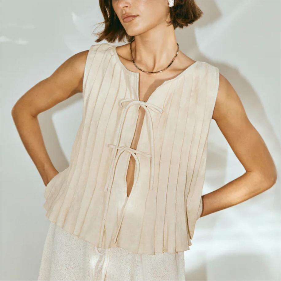 Spring/Summer Popular Strap Cotton and Hemp Women's Shirt 2025 New Casual Fashion Trendy Clothing