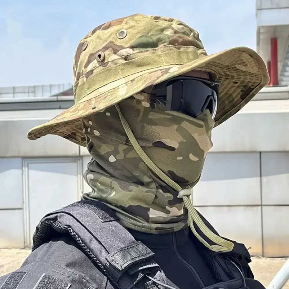 Tactics Camouflage Boonie clava Hat Suit Foldab Soft Hat Outdoor Hunting Fishing Wide Brimmed Hat Sunscreen sXJ250116