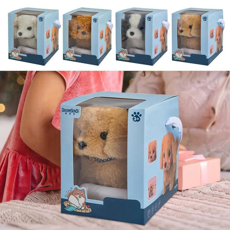 Electronic Simulation Pet Dog Toy Walking Interactive Dog Plush Doll Toys Vibrating Automatic Moving Electric Puppy Gift For Kid 250114