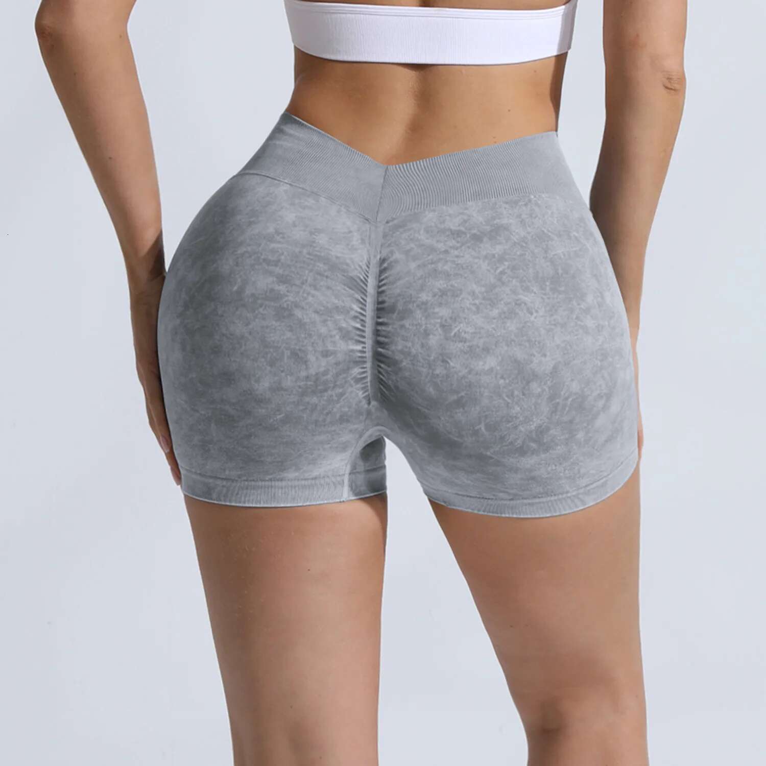 Ddmyoutdoor China Domestic Mermaid Curve High Peach Hip Lifting Running Fiess Women S Belly Tight Body Expose Waist Wash Yoga Shorts
