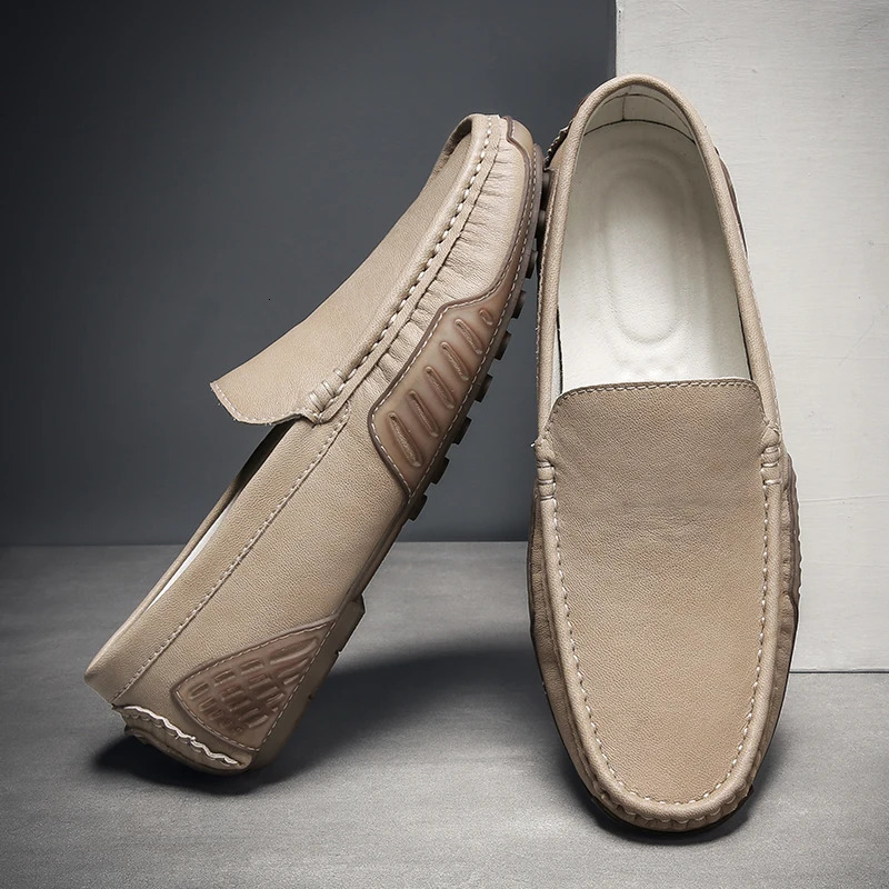 Genuine Leather Men Loafers Driving Casual Shoes Formal Moccasins Italian Comfy Slip on Boat Shoes Mens Shoes 250113