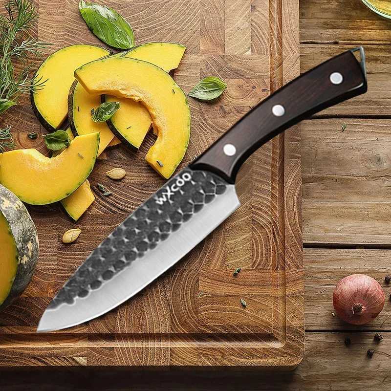 Stainless Steel Kitchen Knives Full Tang Forged Boning Knife Meat Cleaver Butcher Knife Utility Knife with Cover Knife SuppliesXJ250117