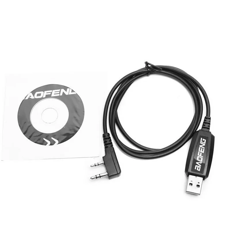 Baofeng walkie talkie original programming cable for two way radio UV-5R BF-888s UV82 H777 K Port Driver With CD Software