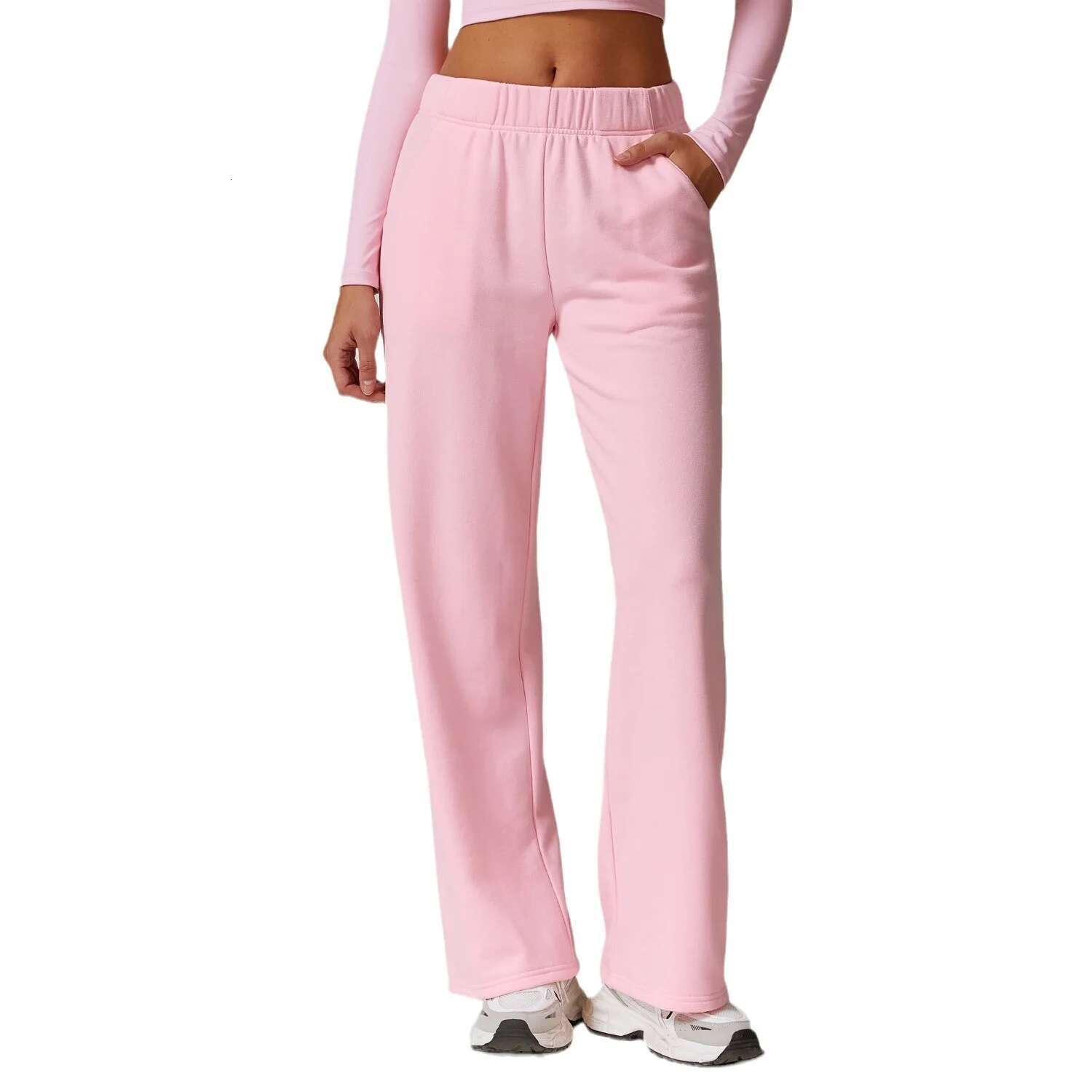 Ddmyoutdoor China Domestic Mermaid Curve Outdoor Sports Straight Women S New High Waist Slimming American Style Sweat Pants All Match Casual