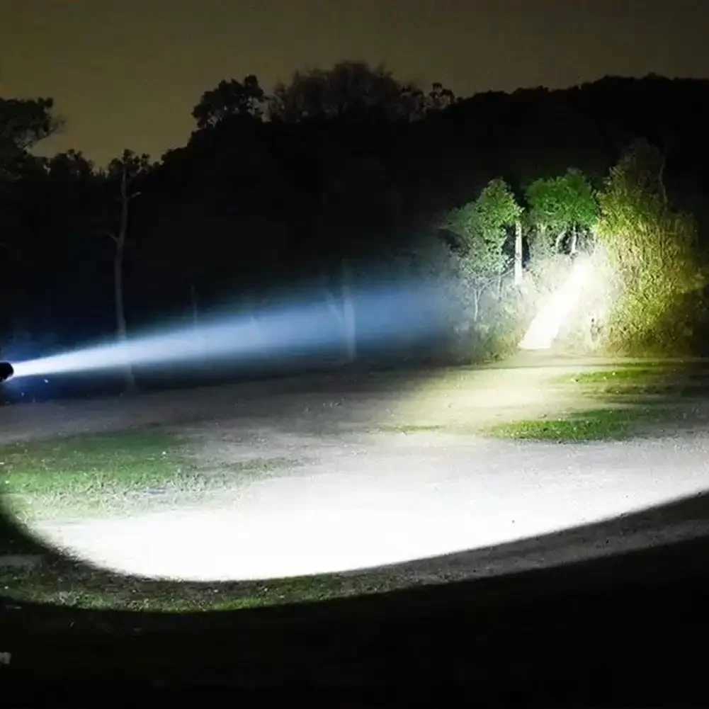 600 lumens tactical flashlight USB rechargeable flashlight waterproof hunting light with clip on hunting gun accessoriesW241227