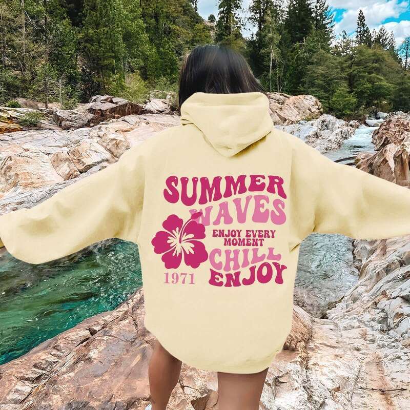 S-5XL new letter printed off shoulder hooded classic pocket casual fashion pullover sweatshirt