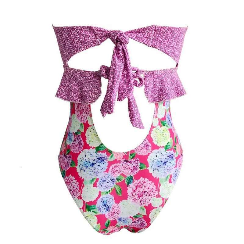 2025 Sexy One Piece Swimsuit Ruffle Swimwear Women Monokini Bodysuit Push Up Swim Female Bathing Suit Summer Beach Wear