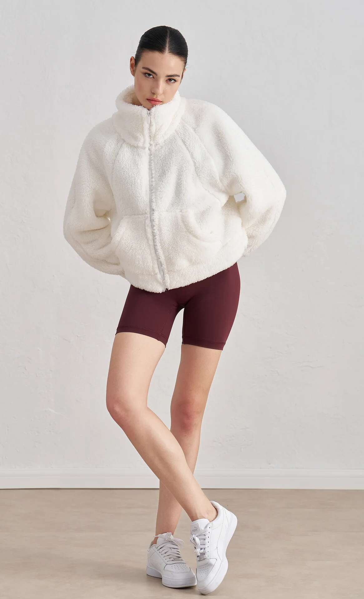 Ddmyoutdoor China Domestic Mermaid Curve Plush Warm Sports Coat Women S Collar Constant Temperature Fiess Loose All Match Autumn And Winter Long Sleev