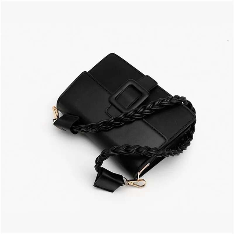 Designer Handbag Women's Solid Color Handbag Large Capacity Black Handbag With Double Shoulder Straps