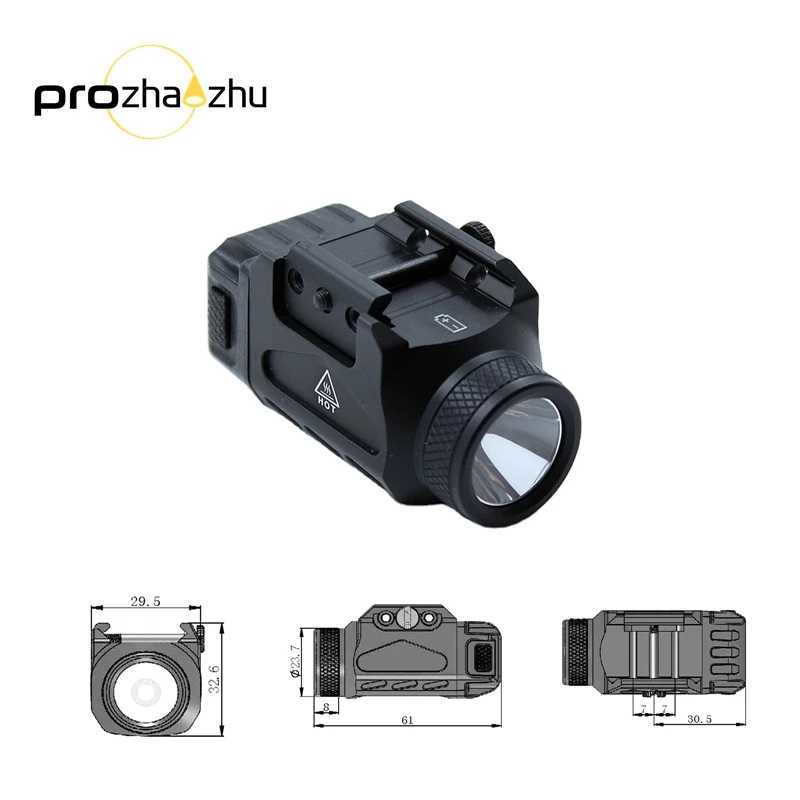 Mini LED Tactical Light IPX5 Waterproof CR23A Weaponlight Pistol Mounted 9mm Caliber Picatinny RailW241227