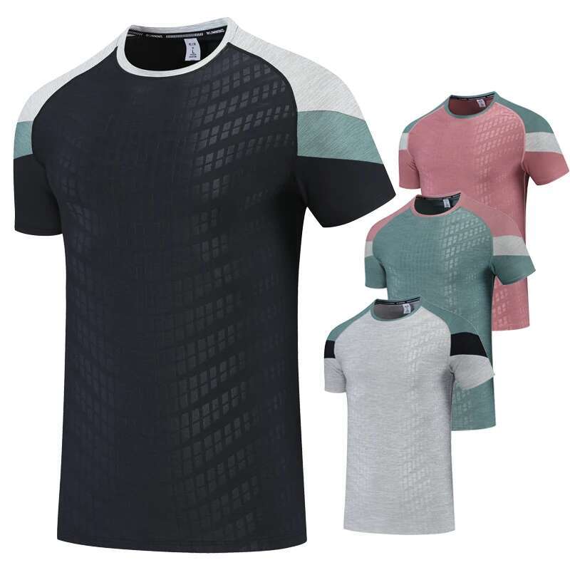 Ddmyoutdoor China Domestic Men Gym Tshirt Fashion Joggers Bodybuilding Silk New Short Sleeves Streetwear Casual Outdoor Sport Fast Dry Breathable Tee