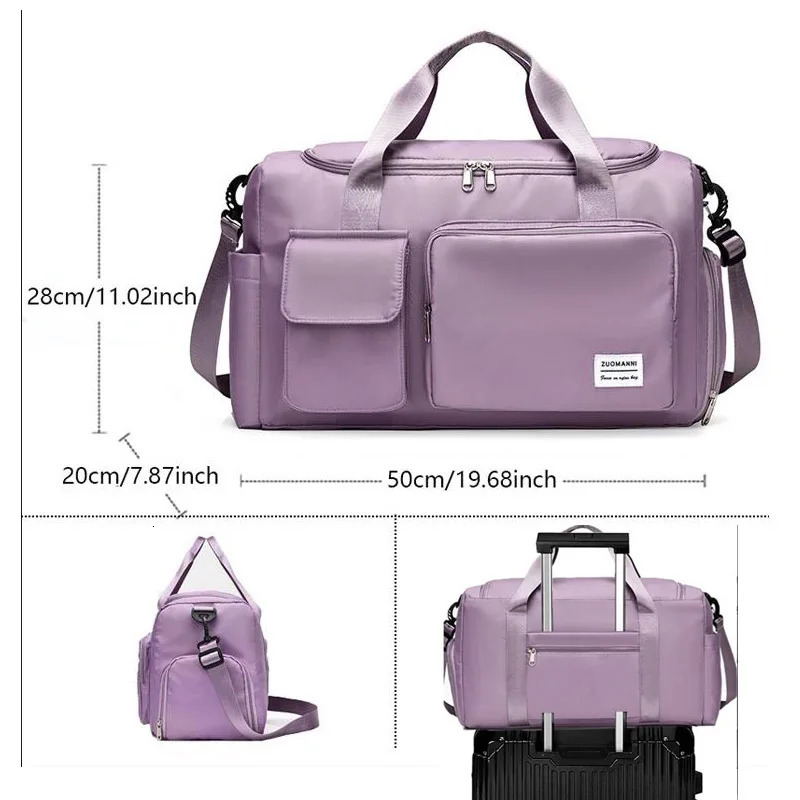 Travel Bag Large Capacity Weekender Carry On Duffle Bags with Shoe Compartment Sports Fitness for Women Shoulder 250114
